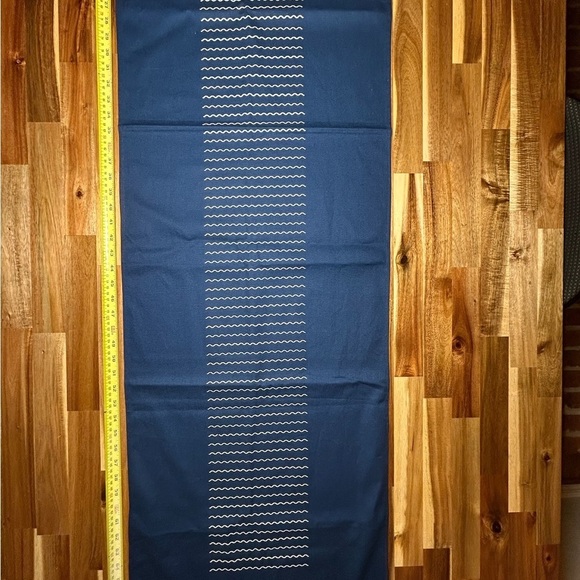 Pair of Territory x Alltrue Collab Navy Blue White Stripes 100% Cotton Runner - Picture 6 of 11